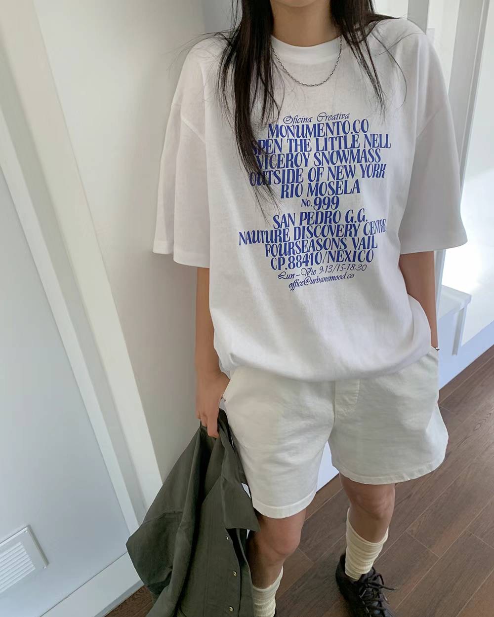 레터링 박시 티셔츠 2col 반팔 여름 루즈핏 남녀공용 데일리룩